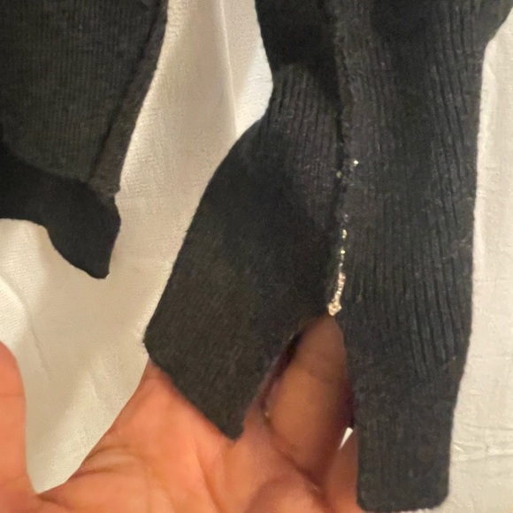 Spiritual Gangster Soft Oversized Gray Cotton sweater with gold thread piping. S - Picture 10 of 13